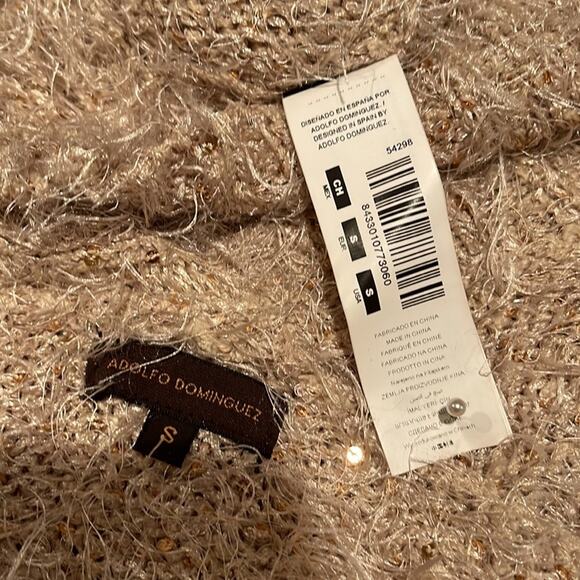Adolfo Dominguez Open Front Jacket Cardigan Beige Size S - Picture 11 of 12